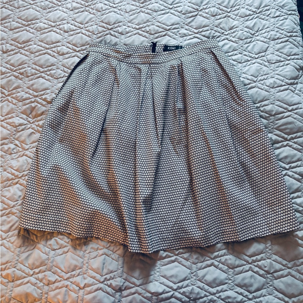 Full A-Line Skirt by Icone in Black and White